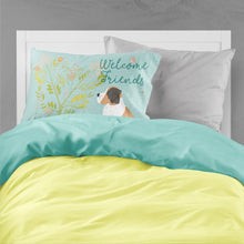 Load image into Gallery viewer, Welcome Friends Saint Bernard Fabric Standard Pillowcase – Artistic Decorative Front, White Back BB7599PILLOWCASE