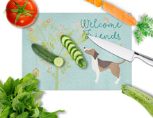 Load image into Gallery viewer, Welcome Friends Beagle Glass Cutting Boards – Durable, Decorative Kitchen Art Large BB7601LCB