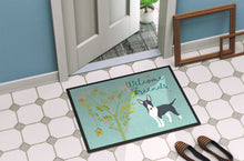 Load image into Gallery viewer, Welcome Friends Black Bull Terrier Doormat - 24x36 Decorative Floor Mat – Indoor/Outdoor Rug with Artistic Flair BB7604JMAT