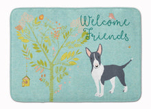Load image into Gallery viewer, Welcome Friends Black Bull Terrier Machine Washable Memory Foam Mat BB7604RUG