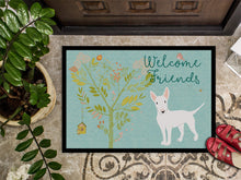 Load image into Gallery viewer, Welcome Friends White Bull Terrier Doormat - 24x36 Decorative Floor Mat – Indoor/Outdoor Rug with Artistic Flair BB7606JMAT