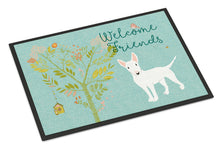 Load image into Gallery viewer, Welcome Friends White Bull Terrier Doormat - 24x36 Decorative Floor Mat – Indoor/Outdoor Rug with Artistic Flair BB7606JMAT