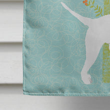 Load image into Gallery viewer, Welcome Friends White Patched Bull Terrier Flag Canvas House Size BB7607CHF