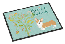 Load image into Gallery viewer, Welcome Friends Pembroke Welsh Corgi Red Doormat - 24x36 Decorative Floor Mat – Indoor/Outdoor Rug with Artistic Flair BB7608JMAT