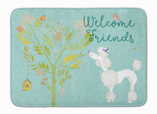 Load image into Gallery viewer, Welcome Friends White Poodle Machine Washable Memory Foam Mat BB7614RUG