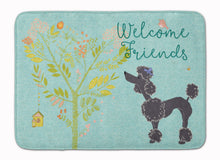 Load image into Gallery viewer, Welcome Friends Black Poodle Machine Washable Memory Foam Mat BB7615RUG