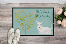 Load image into Gallery viewer, Welcome Friends White Scottish Terrier Doormat - 24x36 Decorative Floor Mat – Indoor/Outdoor Rug with Artistic Flair BB7617JMAT