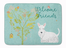 Load image into Gallery viewer, Welcome Friends White Scottish Terrier Machine Washable Memory Foam Mat BB7617RUG
