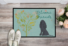 Load image into Gallery viewer, Welcome Friends Black Cocker Spaniel Doormat - 24x36 Decorative Floor Mat – Indoor/Outdoor Rug with Artistic Flair BB7618JMAT
