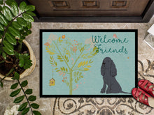 Load image into Gallery viewer, Welcome Friends Black Cocker Spaniel Doormat - 18x27 Decorative Floor Mat – Indoor/Outdoor Rug with Artistic Flair BB7618MAT