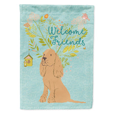 Load image into Gallery viewer, Welcome Friends Buff Cocker Spaniel Flag Canvas House Size BB7619CHF