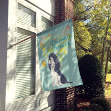 Load image into Gallery viewer, Welcome Friends Black Springer Spaniel Flag Canvas House Size BB7621CHF