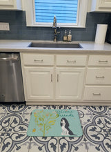 Load image into Gallery viewer, Welcome Friends Black Springer Spaniel Machine Washable Memory Foam Mat BB7621RUG