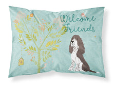 Load image into Gallery viewer, Welcome Friends Brown Springer Spaniel Fabric Standard Pillowcase – Artistic Decorative Front, White Back BB7622PILLOWCASE