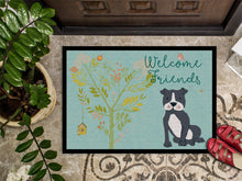 Load image into Gallery viewer, Welcome Friends Black Staffie Doormat - 24x36 Decorative Floor Mat – Indoor/Outdoor Rug with Artistic Flair BB7623JMAT