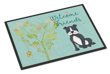 Load image into Gallery viewer, Welcome Friends Black Staffie Doormat - 18x27 Decorative Floor Mat – Indoor/Outdoor Rug with Artistic Flair BB7623MAT