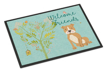 Load image into Gallery viewer, Welcome Friends Brown Staffie Doormat - 18x27 Decorative Floor Mat – Indoor/Outdoor Rug with Artistic Flair BB7624MAT
