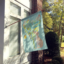 Load image into Gallery viewer, Welcome Friends Whippet Flag Canvas House Size BB7626CHF