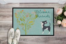 Load image into Gallery viewer, Welcome Friends Black White Chihuahua Doormat - 18x27 Decorative Floor Mat – Indoor/Outdoor Rug with Artistic Flair BB7627MAT