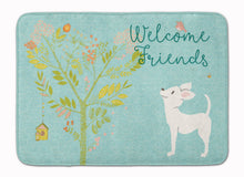 Load image into Gallery viewer, Welcome Friends White Chihuahua Machine Washable Memory Foam Mat BB7629RUG