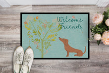 Load image into Gallery viewer, Welcome Friends Red Dachshund Doormat - 18x27 Decorative Floor Mat – Indoor/Outdoor Rug with Artistic Flair BB7631MAT