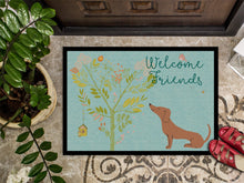 Load image into Gallery viewer, Welcome Friends Red Dachshund Doormat - 18x27 Decorative Floor Mat – Indoor/Outdoor Rug with Artistic Flair BB7631MAT