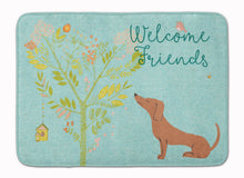 Load image into Gallery viewer, Welcome Friends Red Dachshund Machine Washable Memory Foam Mat BB7631RUG