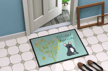 Load image into Gallery viewer, Welcome Friends Black French Bulldog Doormat - 18x27 Decorative Floor Mat – Indoor/Outdoor Rug with Artistic Flair BB7632MAT