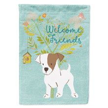 Load image into Gallery viewer, Welcome Friends Jack Russell Terrier Puppy Flag Canvas House Size BB7637CHF
