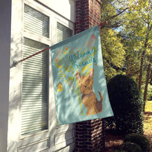 Load image into Gallery viewer, Welcome Friends Yorkie Flag Canvas House Size BB7641CHF