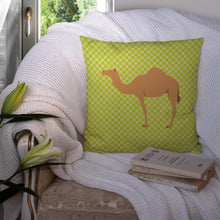 Load image into Gallery viewer, Arabian Camel Dromedary Green Throw Pillow - 14x14 Decorative Pillow – Art for Your Home &amp; Patio BB7643PW1414