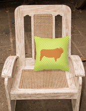 Load image into Gallery viewer, Highland Cow Green Fabric Decorative Pillow BB7646PW1818