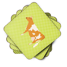 Load image into Gallery viewer, Guernsey Cow  Green Foam Coaster  BB7647FC
