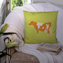 Load image into Gallery viewer, Guernsey Cow  Green Throw Pillow - 14x14 Decorative Pillow – Art for Your Home &amp; Patio BB7647PW1414