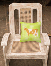 Load image into Gallery viewer, Guernsey Cow  Green Fabric Decorative Pillow BB7647PW1818