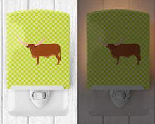 Load image into Gallery viewer, Ankole-Watusu Cow Green Ceramic Night Light BB7649CNL