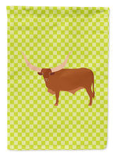 Load image into Gallery viewer, Ankole-Watusu Cow Green Garden Flag - Outdoor Decorative Yard Flag