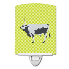 Load image into Gallery viewer, Hungarian Grey Steppe Cow Green Ceramic Night Light BB7650CNL