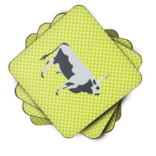 Load image into Gallery viewer, Hungarian Grey Steppe Cow Green Foam Coaster  BB7650FC