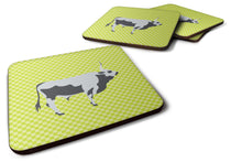 Load image into Gallery viewer, Hungarian Grey Steppe Cow Green Foam Coaster  BB7650FC