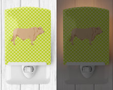 Load image into Gallery viewer, Charolais Cow Green Ceramic Night Light BB7652CNL