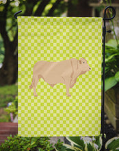 Load image into Gallery viewer, Charolais Cow Green Garden Flag - Outdoor Decorative Yard Flag