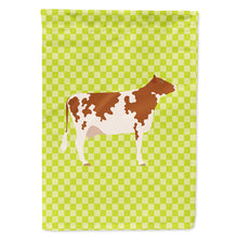 Load image into Gallery viewer, Ayrshire Cow Green Flag Canvas House Size BB7653CHF