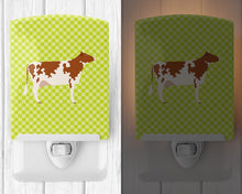 Load image into Gallery viewer, Ayrshire Cow Green Ceramic Night Light BB7653CNL