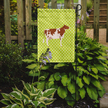 Load image into Gallery viewer, Ayrshire Cow Green Garden Flag - Outdoor Decorative Yard Flag