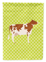 Load image into Gallery viewer, Ayrshire Cow Green Garden Flag - Outdoor Decorative Yard Flag