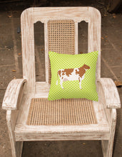 Load image into Gallery viewer, Ayrshire Cow Green Fabric Decorative Pillow BB7653PW1818