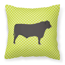 Load image into Gallery viewer, Black Angus Cow Green Fabric Decorative Pillow BB7654PW1818