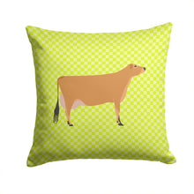 Load image into Gallery viewer, Jersey Cow Green Throw Pillow - 14x14 Decorative Pillow – Art for Your Home &amp; Patio BB7655PW1414