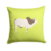 Load image into Gallery viewer, Malvi Cow Green Throw Pillow - 14x14 Decorative Pillow – Art for Your Home &amp; Patio BB7656PW1414
